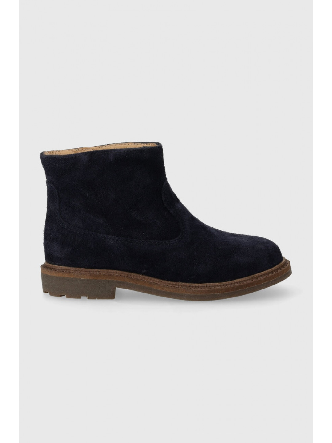 Dětské semišové boty Pom D & 39 api SISTER BOOTS tmavomodrá barva